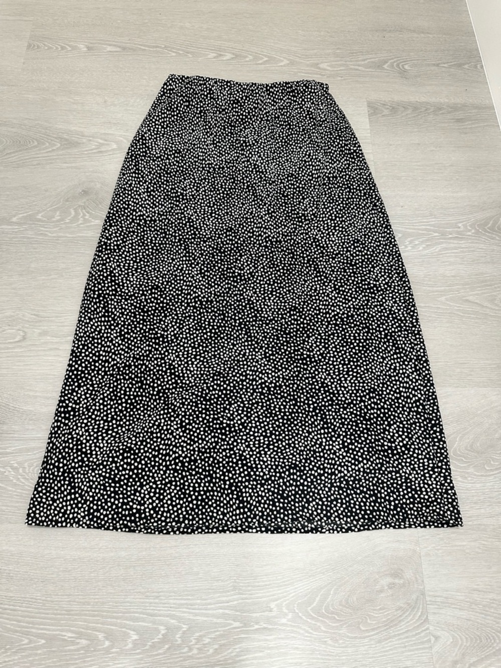 Japna Black and White Polka Dot Midi Skirt